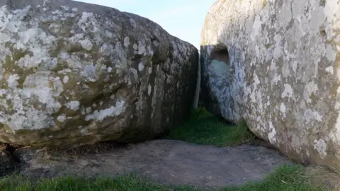 Gwyndaf Hughes/BBC Altar Stone at Stonehenge