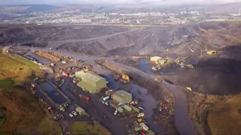 BBC Aerial of Ffos-y-Fran site