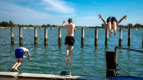 Getty Images Of the 450 swimming sites that were tested this summer, 413 met the minimum standards for bathing. 