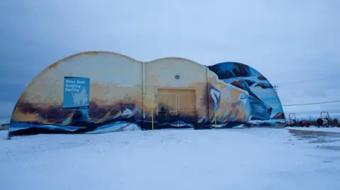 Victoria Gill/BBC The polar bear holding facility in Churchill, Manitoba 