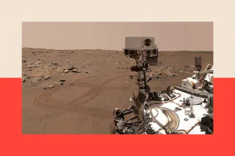 NASA Nasa’s Perseverance Mars rover is seen in a 