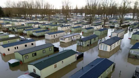 PA Media Flooded caravan park